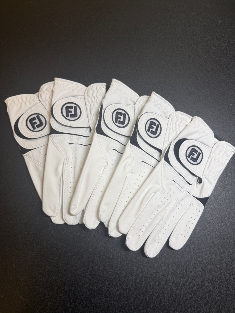 NWOT, FootJoy Weathersof Left Hand Golf Gloves, Pack of 5, Cadet Medium